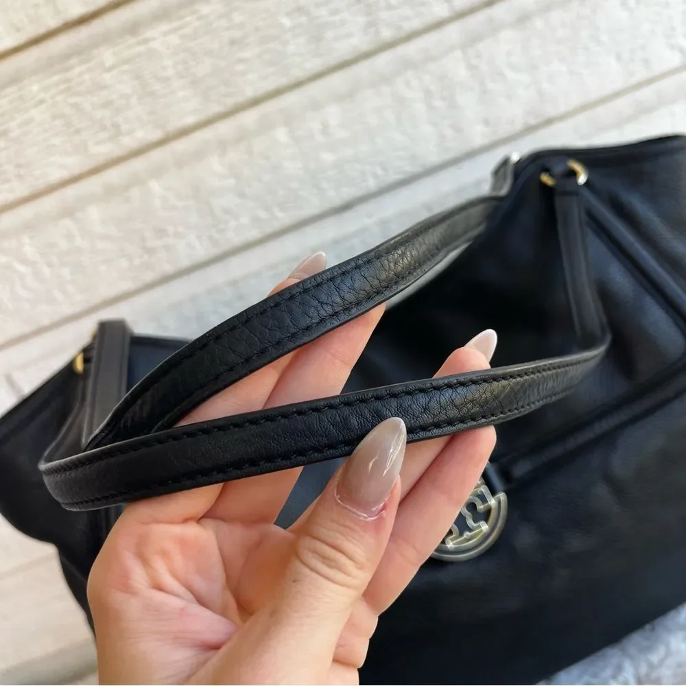 TORY BURCH Black XL Amanda Marion Travel JUMBO Fleming Emerson Tote Shoulder Bag